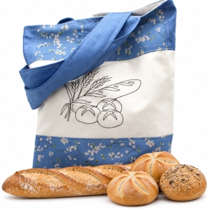Tasche-Beutel-Brotbeutel-Brot-Semmeln-Gebck-blau