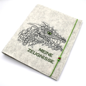 Zeugnismappe-Ringbuch-mit-Filzhlle-Drache