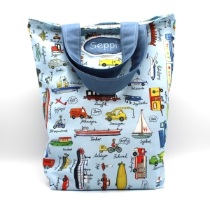 Tasche-Beutel-blau-Fahrzeuge-Kindergarten-Tasche-Wschesack