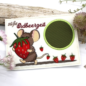 Filzuntersetzer-Maus-Erdbeere-Tassenteppich-