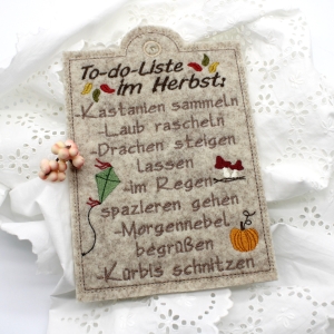 Filz-Trschild-Herbst-Dekoration