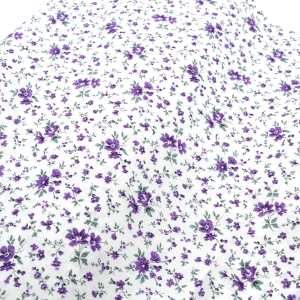 Baumwollstoff-Westfalenstoffe-Capri-wei-lila-Blmchen-violette
