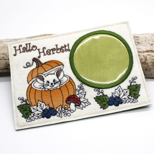 Filzuntersetzer-Herbst-Krbis-Maus