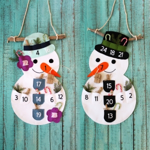 Adventskalender-Schneemann-Paar