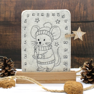 Tischadventskalender-aus-Filz-Adventskalender-Maus
