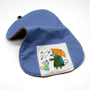 Spucktuch-Schulterspucktuch-blau-Maus-Herbstmaus