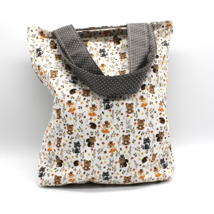 Tasche-Beutel-Waldtiere-Fuchs-Kindergarten-kleine-Tasche-Waschesack