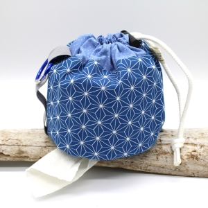 Toilettenpapierbeutel-Klopapier-Camping-Beutel-blau-Muster