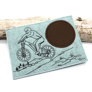 Filzuntersetzer-Mugrug-Biker-Mountainbiker