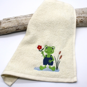 Handtuch-Frosch-creme-30x30cm