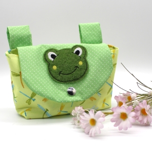 Lenkertasche-gelb-Libelle-Frosch