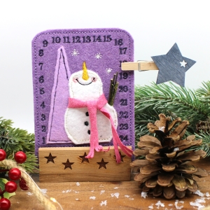 Tischadventskalender-aus-Filz-Adventskalender-Schneemann