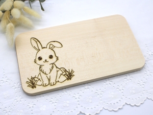 Holzbrett-Brettchen-Brotzeit-Ahorn-Hase-Osterhase