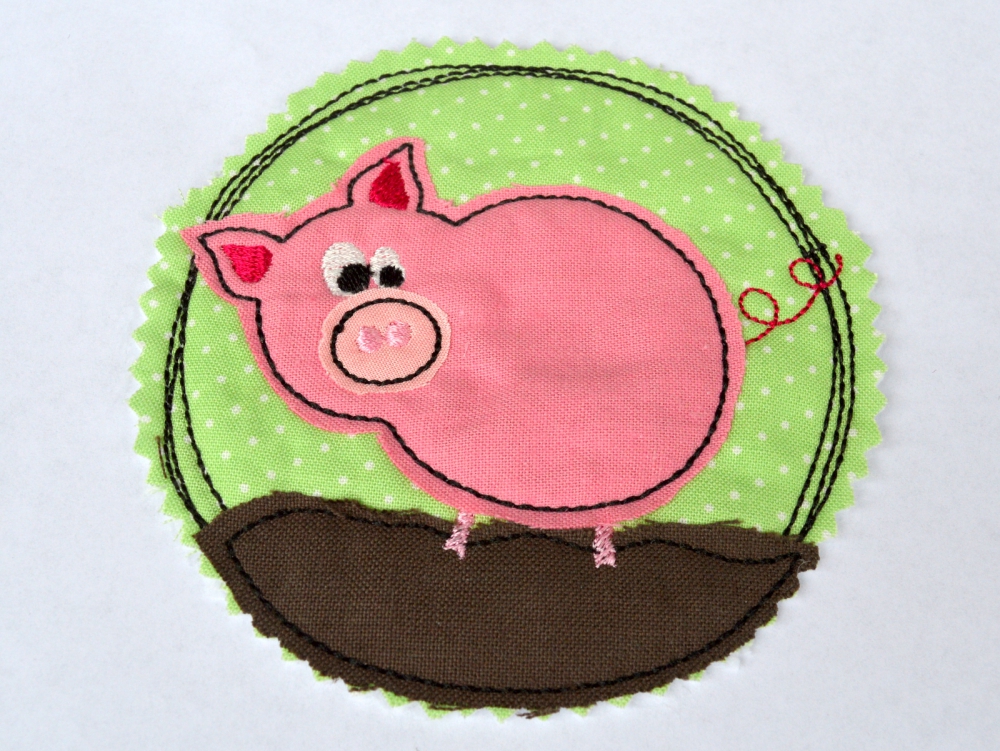 Bild 1 von Aufnäher mit  Schwein doodle