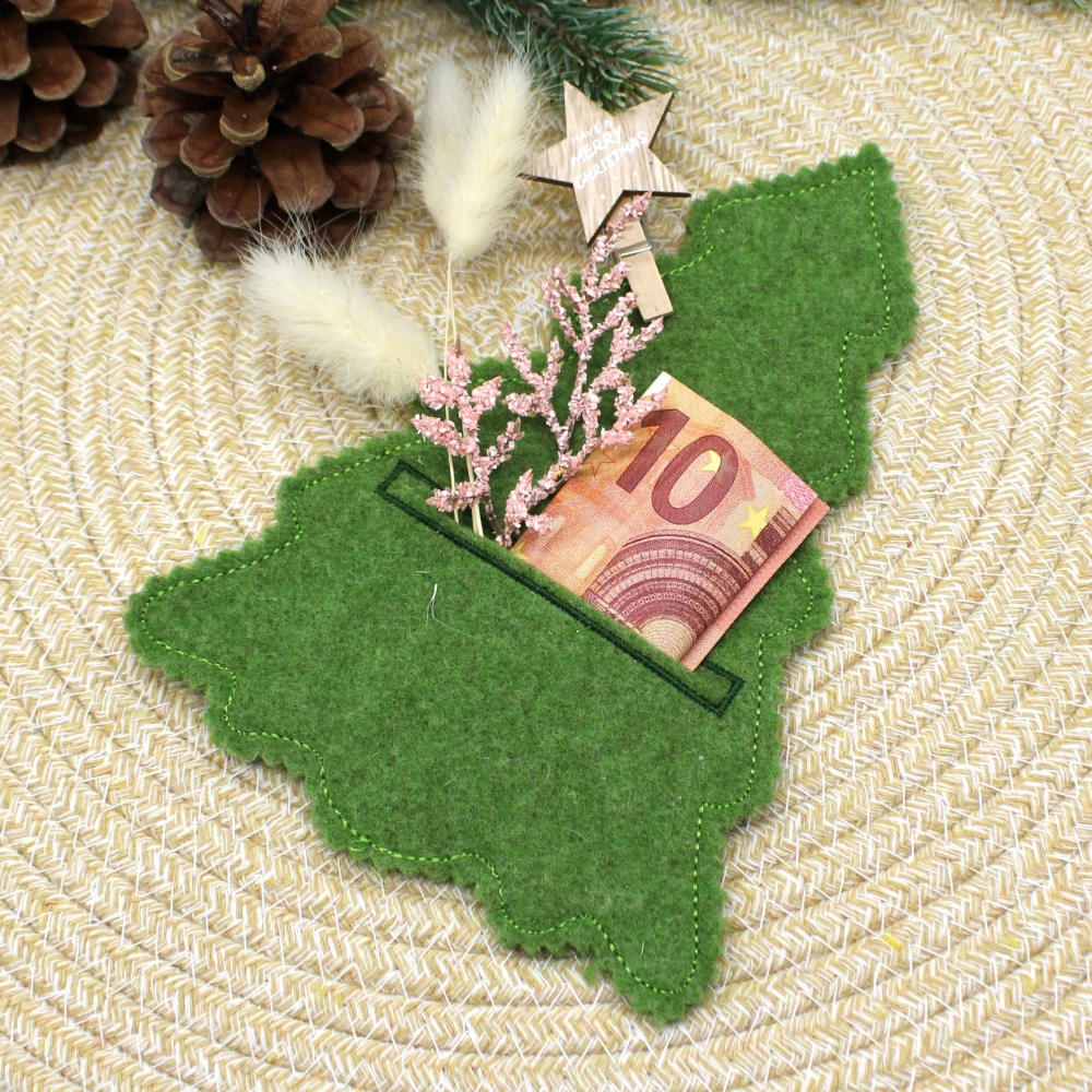 Bild 1 von Wunscherfüller Tannenbaum groß mit Einsteckfach aus Filz  / (Variante) mit einem Schlitz