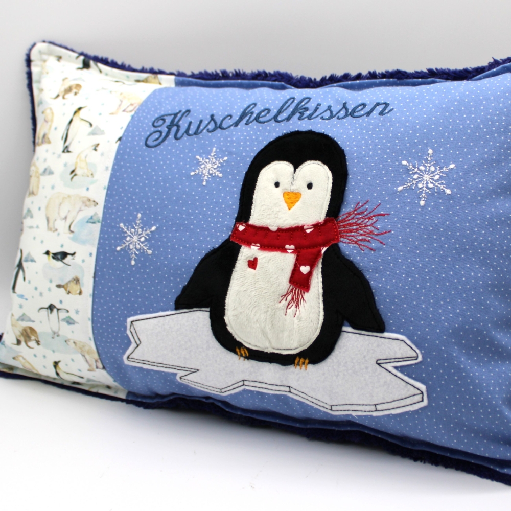 Bild 1 von Kissen Pinguin auch mit Name   / (Variante) großes Kissen mit Name 45x30cm