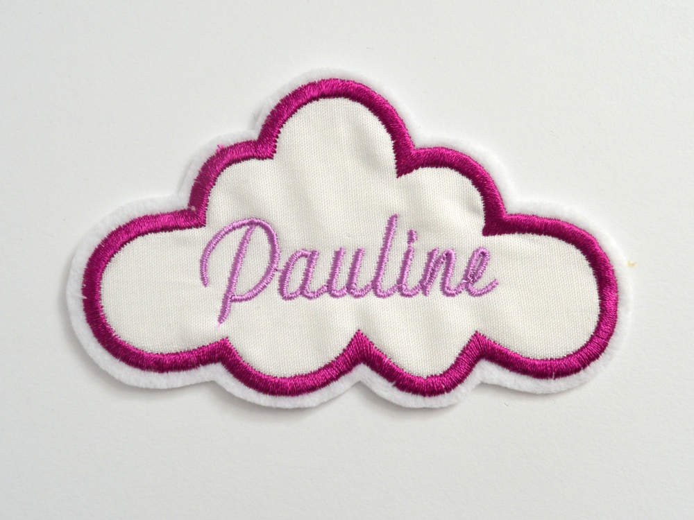 Bild 1 von Aufnäher  Wolke mit Name  / (Wolke) klein 10,5 x 6,5cm