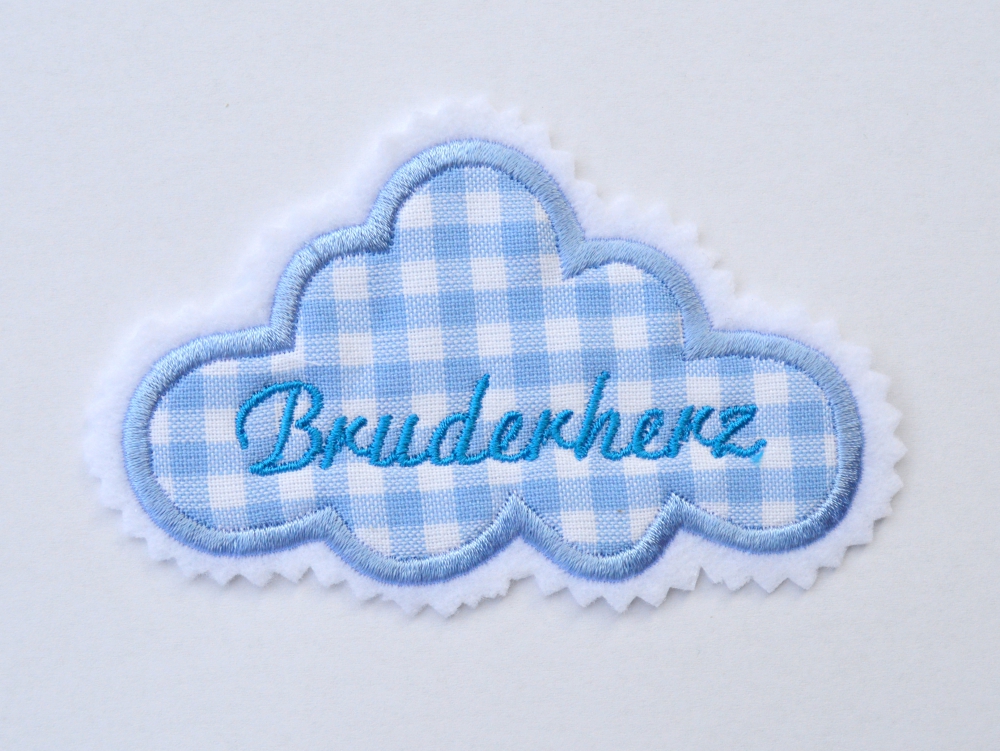 Bild 1 von Aufnäher  Wolke mit Name  / (Wolke) klein 10,5 x 6,5cm