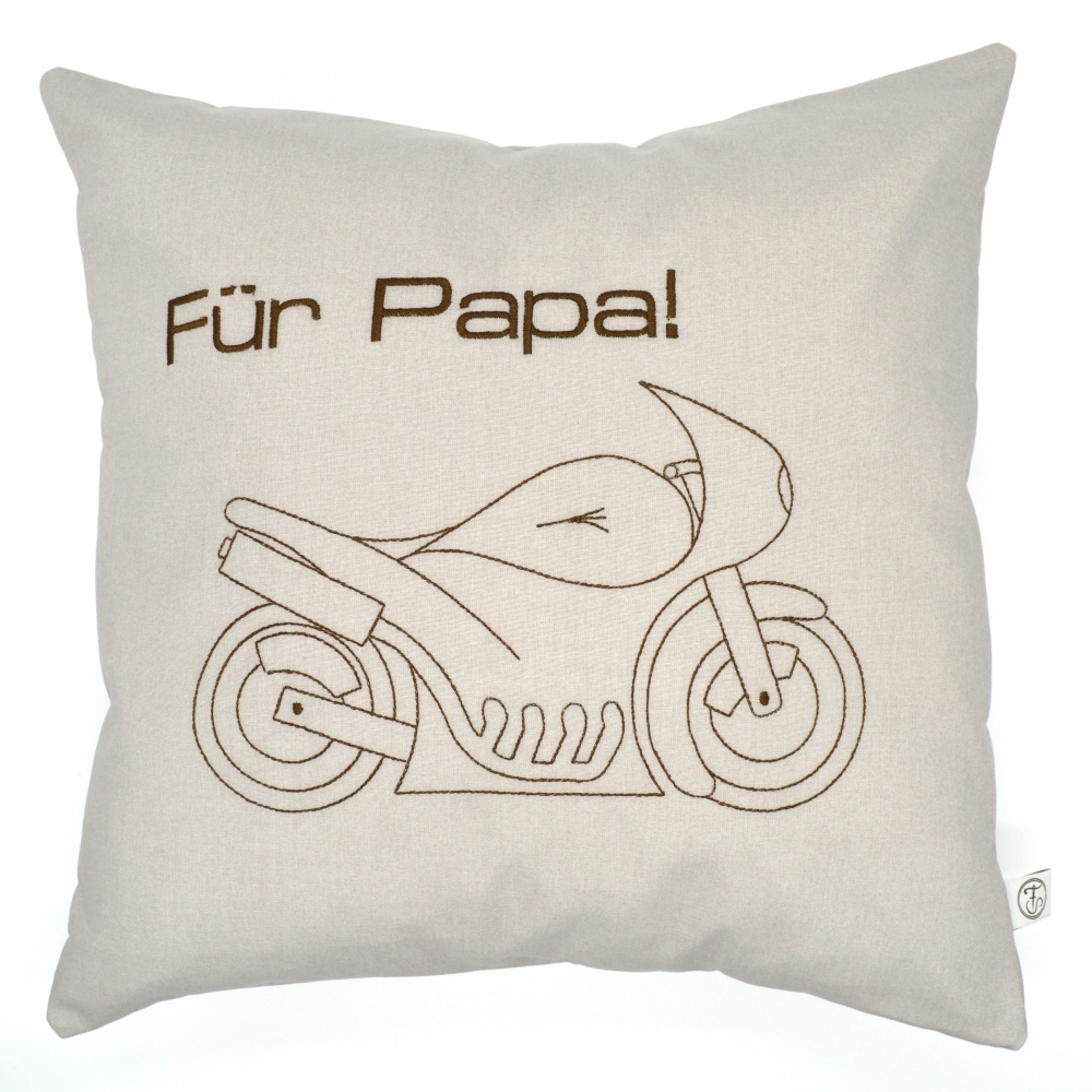Bild 1 von Kissen Papa Motorrad Vatertag