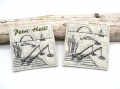Mug Rug Filzuntersetzer Angler am See 10x10cm
