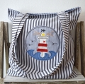 Tasche maritim Einkaufstasche Beutel Leuchtturm