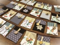 Wimpelkette Adventskalender braun beige senf grün