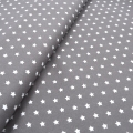 Baumwollstoff Westfalenstoffe Capri taupe weiß Sterne