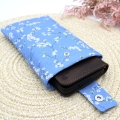 Bild 3 von Buchhülle Buch Taschenbuch Geschenkidee blau Blümchen  / (Variante Größe) Handyhülle 11x19cm