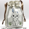 Beutel Frühling Geschenkbeutel zum Verpacken mit Hase 14x8x20cm