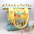 Bild 1 von Tasche Beutel große Einkaufstasche türkis blau gelb Badeschlappen Sommerbrise
