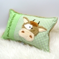 Bild 2 von Kissen Kuh klein 35x23cm lindgrün beige