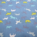 Bild 2 von Baumwollstoff Westfalenstoffe Winnipeg blau Pferde