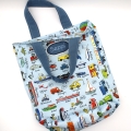 Bild 2 von Tasche Beutel blau Fahrzeuge Kindergarten Tasche Wäschesack  / (Variante Größe) klein 28x34cm ohne Name