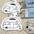 Schlüsselanhänger Wohnwagen Camping 