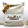 Bild 2 von Tasche Beutel Einkaufstasche beige Cord Reh