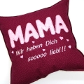 Bild 3 von Kissen Mama 40x40cm beere rosa Wir haben dich sooo lieb