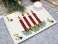 Bild 2 von Filzuntersetzer Adventszeit Adventskranz Kerzen für LED Teelichter