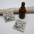 Bild 2 von Mug Rug Filzuntersetzer Angler am See 10x10cm