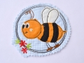Aufnäher Biene mit Blume doodle