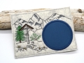Filzuntersetzer Bergmotiv