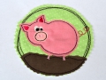 Aufnäher mit  Schwein doodle