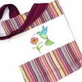 Bild 2 von Tasche Einkaufstasche Blüte bunt Kolibri