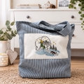 Bild 2 von Tasche Beutel Einkaufstasche Berge in der Tasse blau