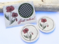 Mug Rug Filzuntersetzer Mohnblume SET