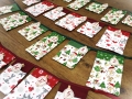 Wimpelkette Adventskalender grün rot bunt Schneemann Wichtel