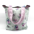 Bild 2 von Tasche Beutel Einkaufstasche lindgrün Blumen flieder 