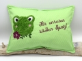 Kissen Frosch klein 35x25cm