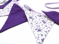 Bild 3 von Wimpelkette lila Blumen 7 Wimpel
