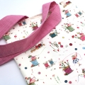 Bild 4 von Tasche Beutel Einkaufstasche rosa weiß Garn und Faden
