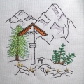 Geschirrtuch Küche Berge